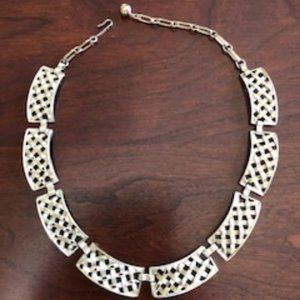 Gold-Tone Basket Weave Choker